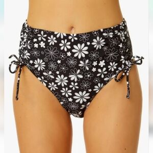 NWOT Salt+Cove Black and White Floral High-Waisted Swim Bottom